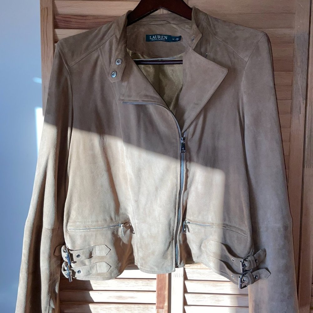 LAUREN by Ralph Lauren 100% Goat-suede Jacket
